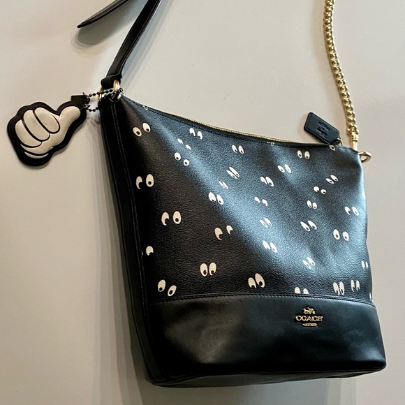 Coach X Disney 1941 DARK FAIRY TALE Collection Set Spooky Eyes DUFFLE SNOW fob - Picture 10 of 10